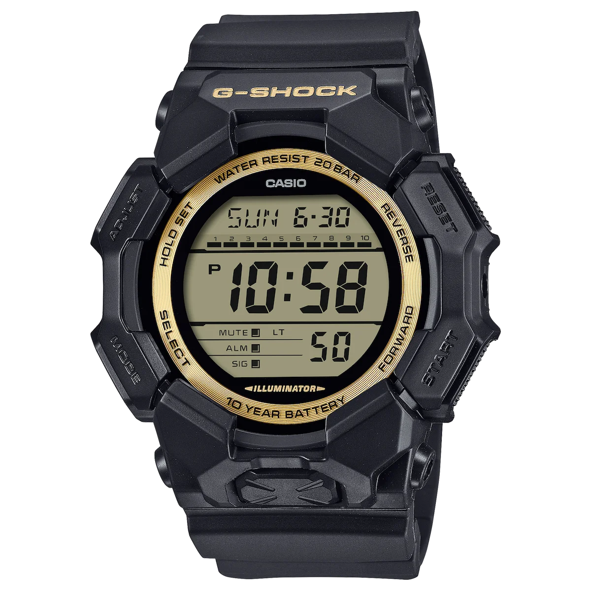 G SHOCK Black Gold GD 010GB 1A9 G-SHOCK impose sa vision avec quatre modèles noir et or