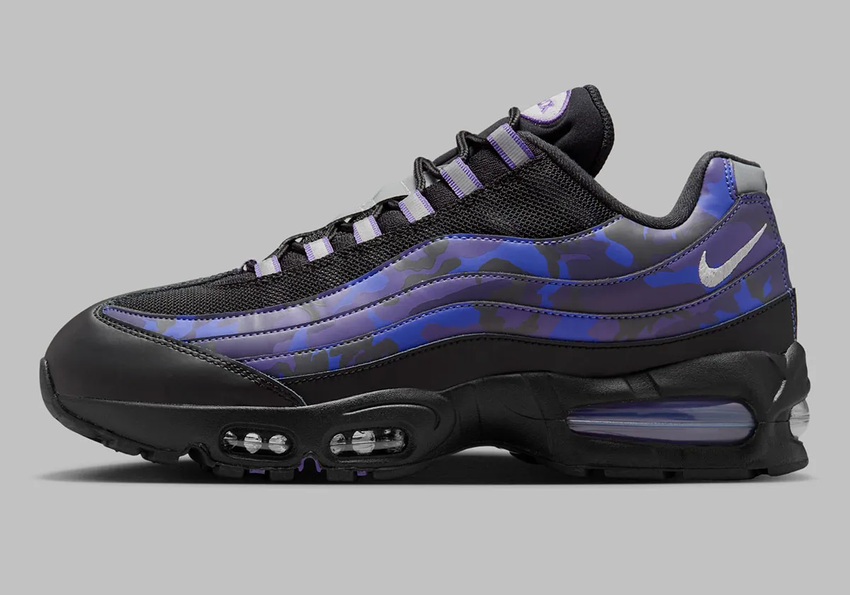 Nike Air Max 95 Court Purple 1 La Nike Air Max 95 « Court Purple » réinvente le camouflage