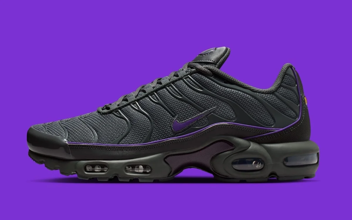 Nike Air Max Plus Iron Grey Wild Grape 2 La Nike Air Max Plus « Iron Grey/Wild Grape » se distingue par un design épuré