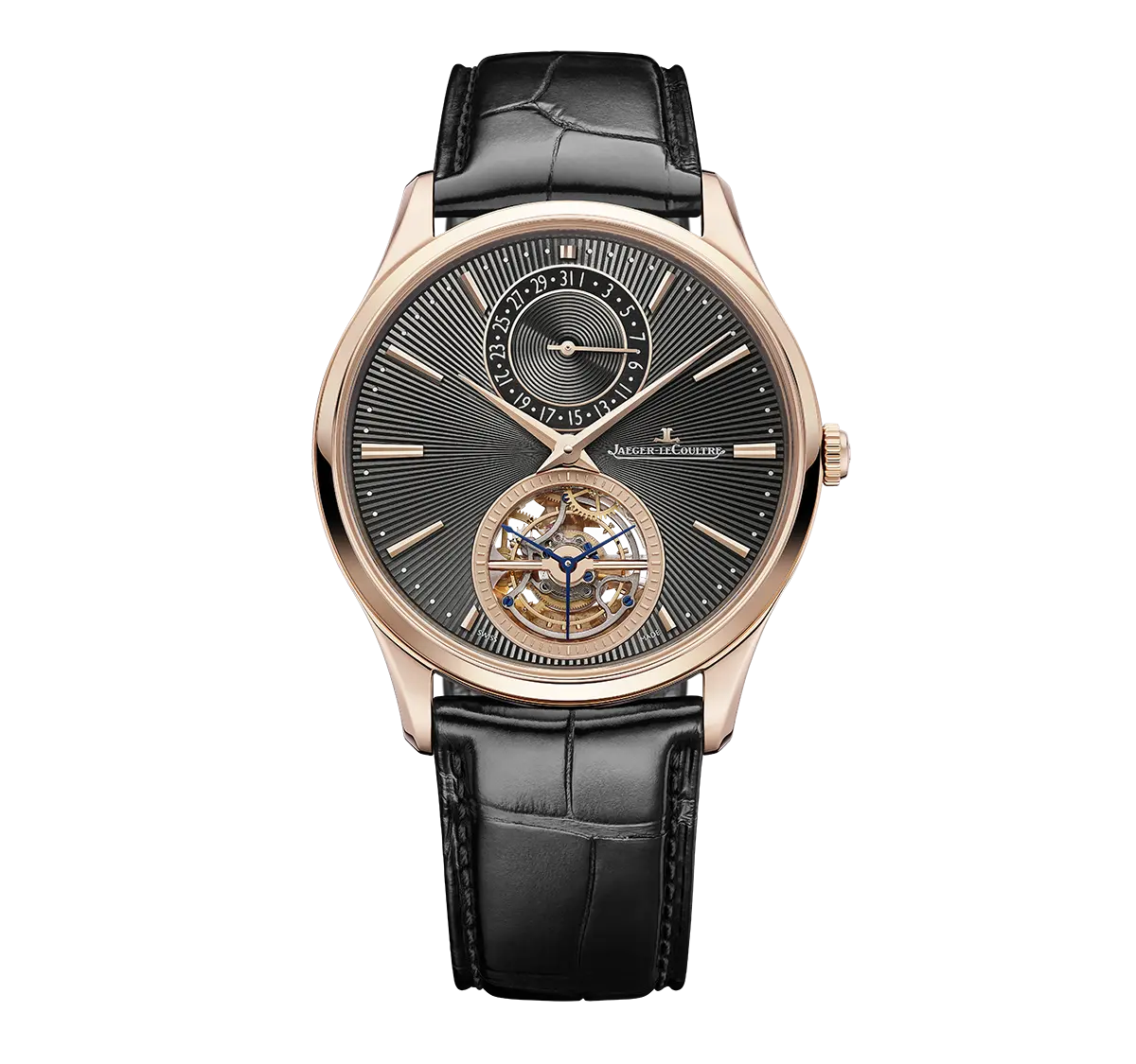 Jaeger LeCoultre Master Ultra Thin Tourbillon Enamel 1 La Master Ultra Thin Tourbillon Enamel de Jaeger-LeCoultre dévoile sa nouvelle robe gris anthracite