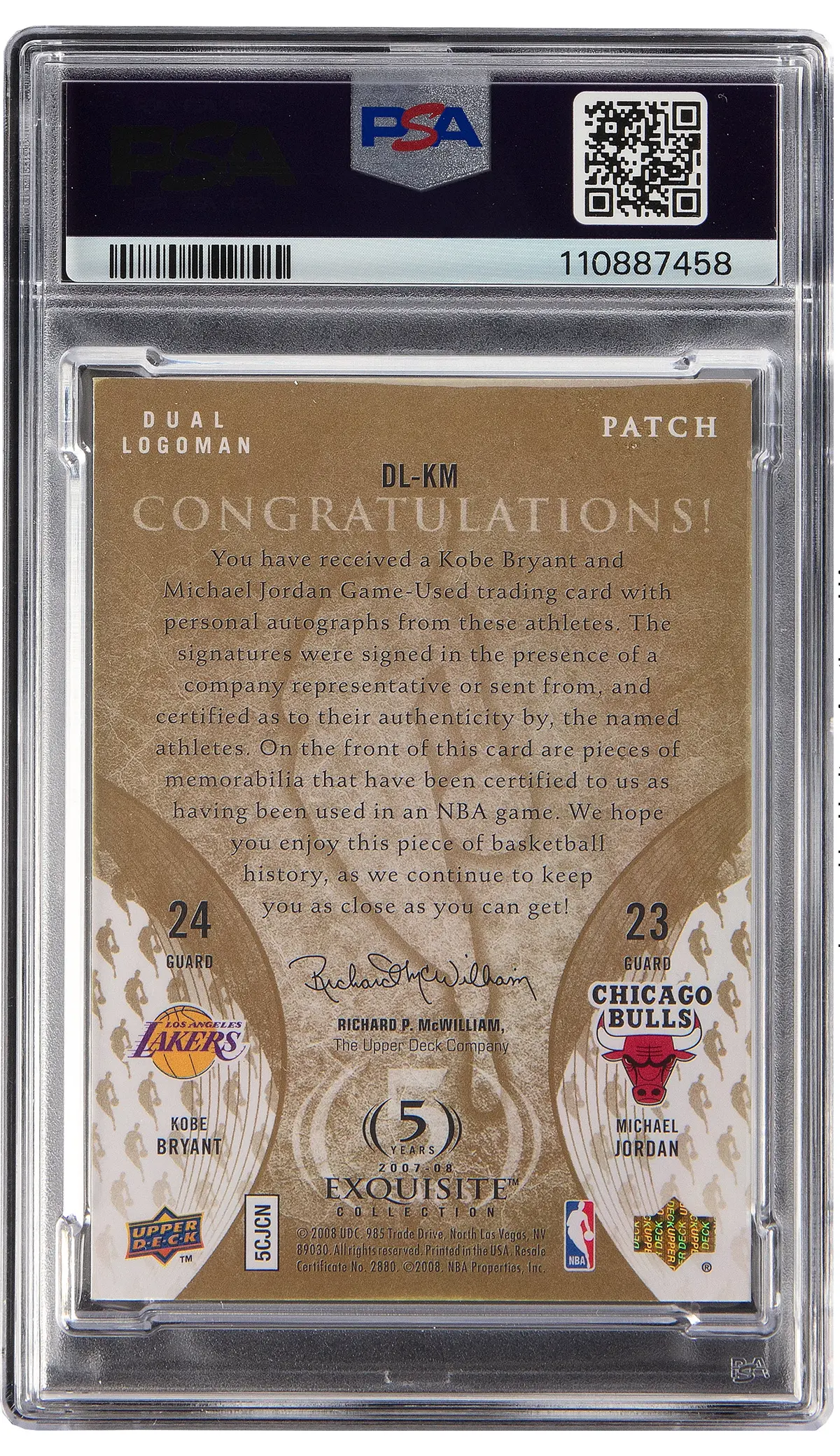 carte de basket ball de Michael Jordan et Kobe Bryant 2 La carte de basket-ball de Michael Jordan et Kobe Bryant pulvérise tous les records