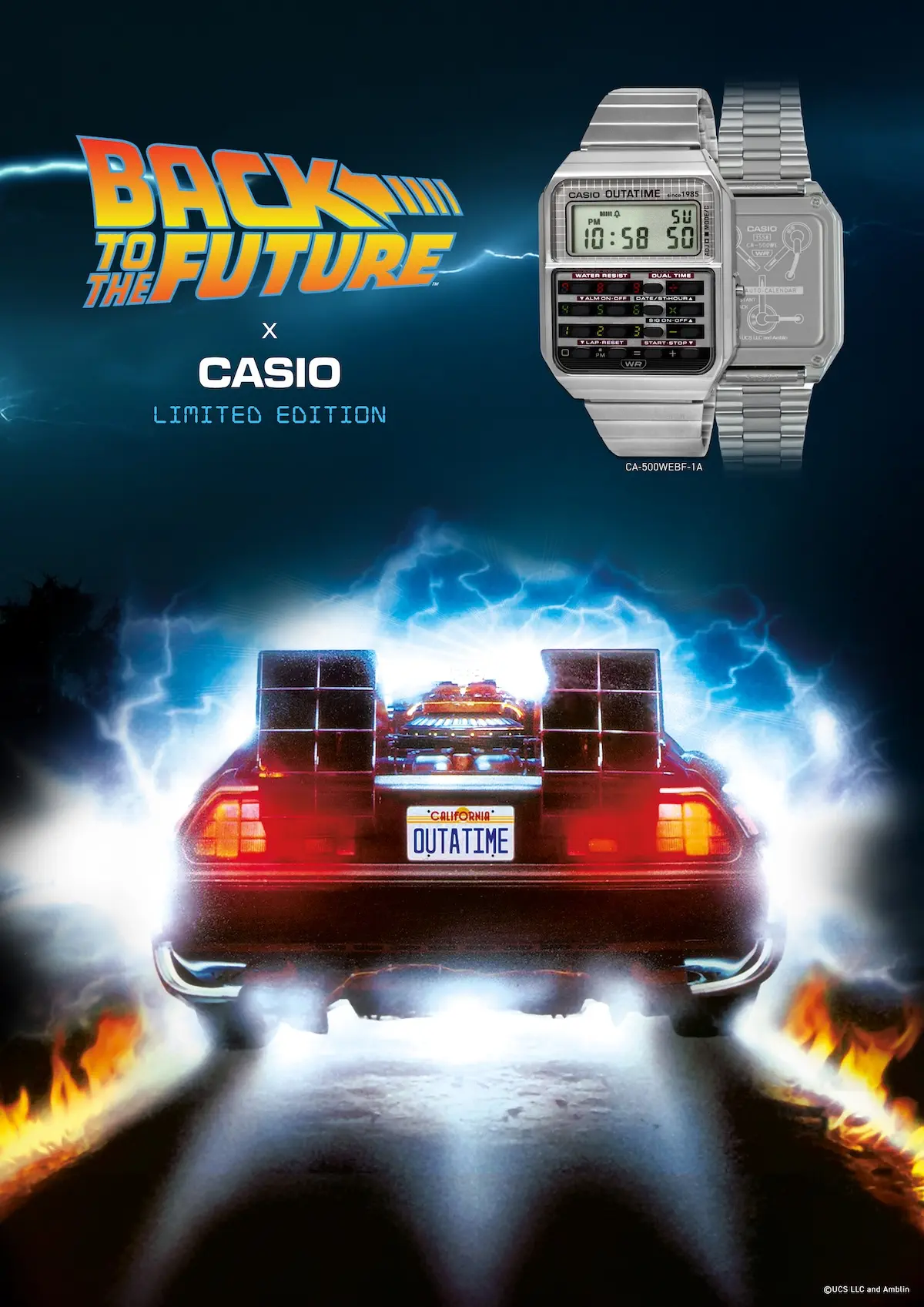 CASIO CA 500WEBF Hommage aux 40 ans de Retour vers le futur 0 CASIO dévoile la CA-500WEBF, en hommage aux 40 ans de « Retour vers le futur »