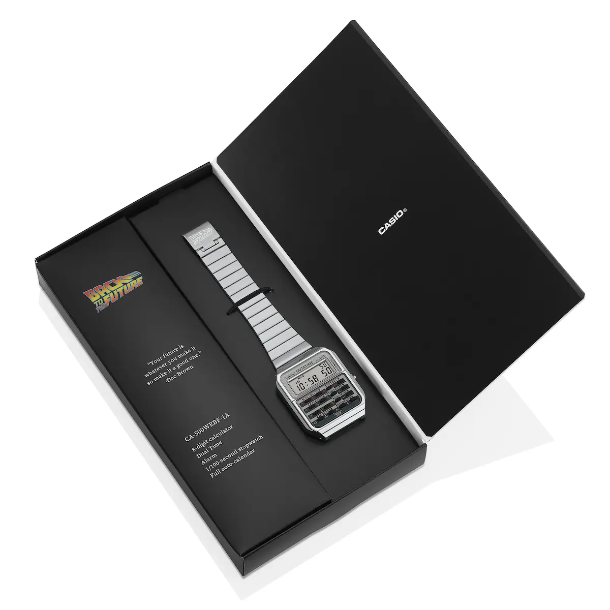 CASIO CA 500WEBF Hommage aux 40 ans de Retour vers le futur 9 CASIO dévoile la CA-500WEBF, en hommage aux 40 ans de « Retour vers le futur »
