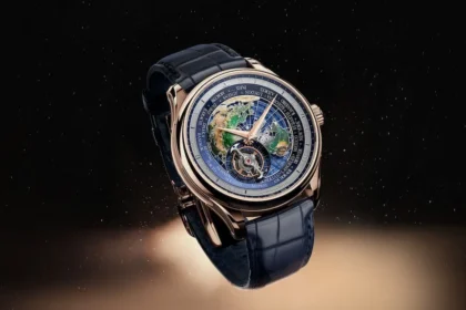 La Jaeger-LeCoultre Master Grande Tradition Calibre 948, habillée d'or rose et d'émail bleu, est la nouvelle expression du temps universel