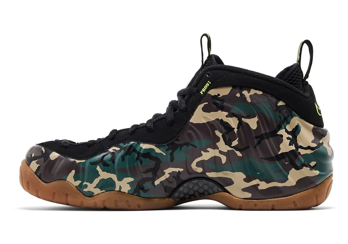 Nike Air Foamposite Pro Green Camo 2 Le Nike Air Foamposite Pro « Green Camo » revient en 2026 pour ceux qui n’ont jamais oublié
