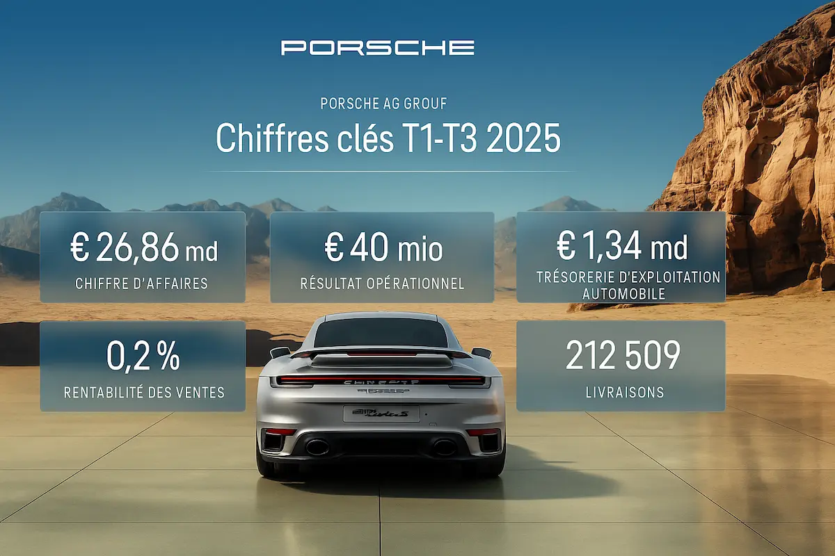 Porsche annonce une perte de plus 1 milliard de dollars 1 Porsche subit une perte trimestrielle de 1,1 milliard de dollars et s'enfonce dans la crise