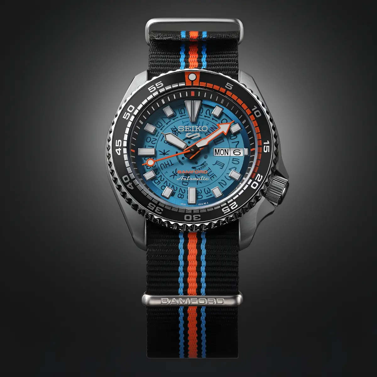 Seiko 5 Sports x Bamford 2 La Seiko 5 Sports x Bamford réinvente le rétro-futurisme horloger