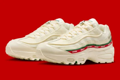 UNDEFEATED x Nike Air Max 95 « Sail » : la version premium inspirée de Gucci arrive pour les fêtes 2025