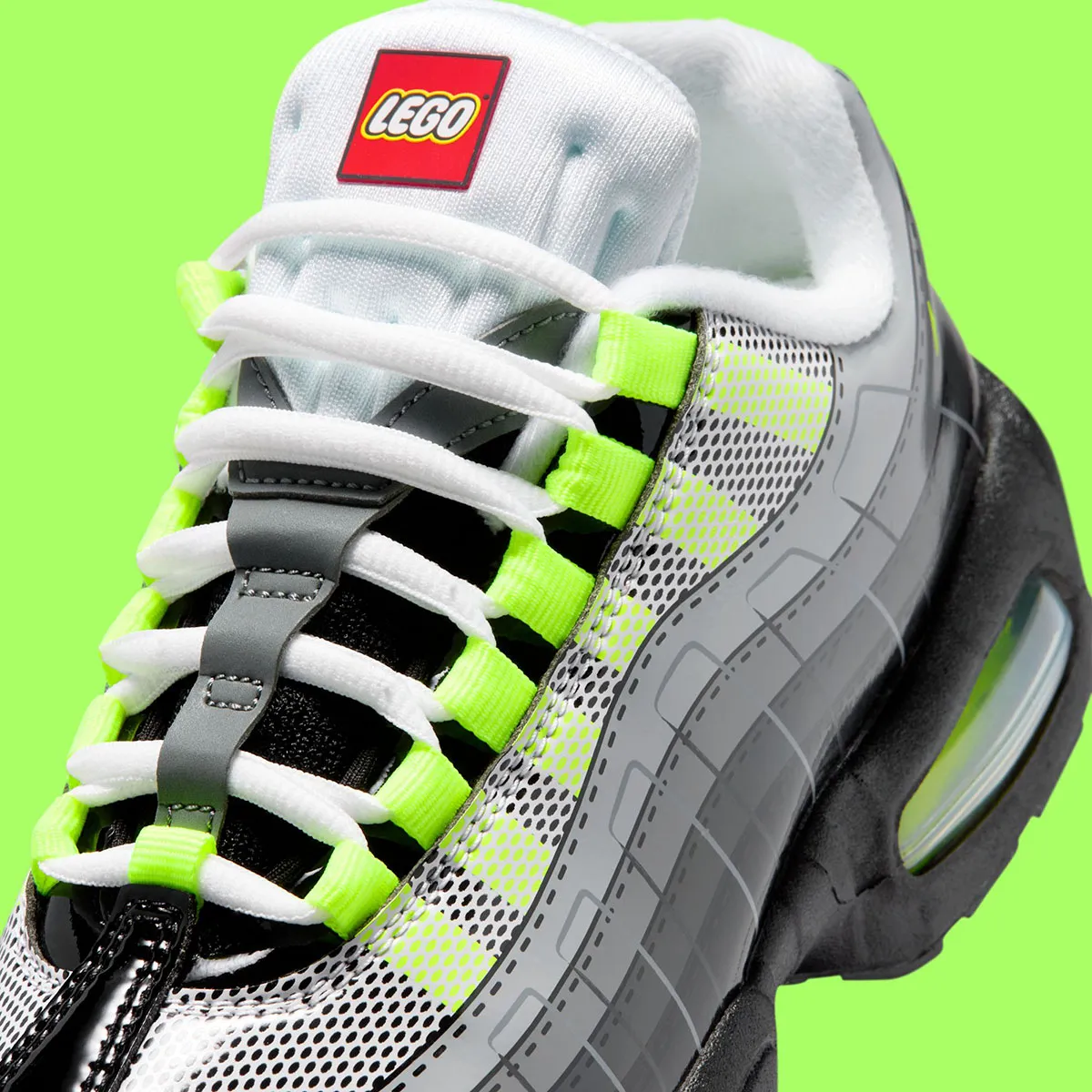 La Air Max 95 OG Big Bubble « Neon » version LEGO, entre héritage et fun