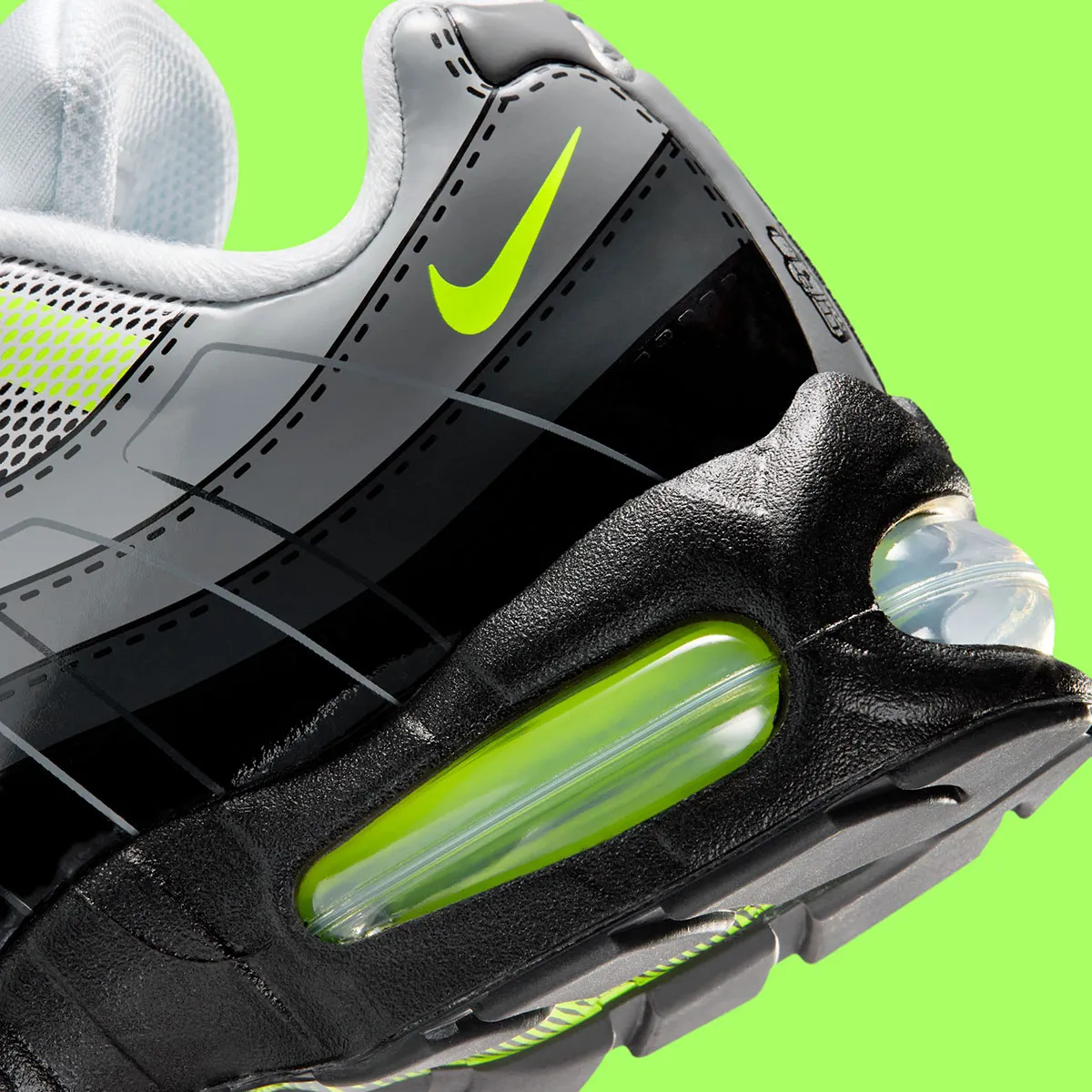 La Air Max 95 OG Big Bubble « Neon » version LEGO, entre héritage et fun