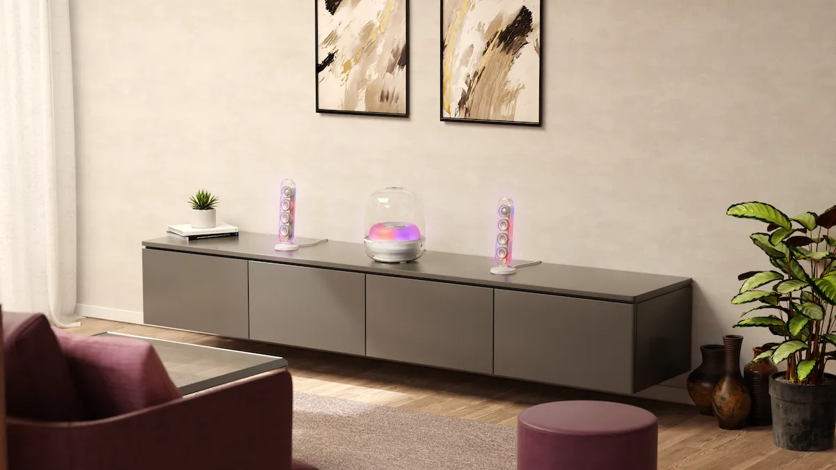CES 2026 Harman Kardon Soundsticks 5 Wi Fi 0 Soundsticks 5 et Aura Studio 5 : le pari Wi-Fi de Harman Kardon au CES 2026