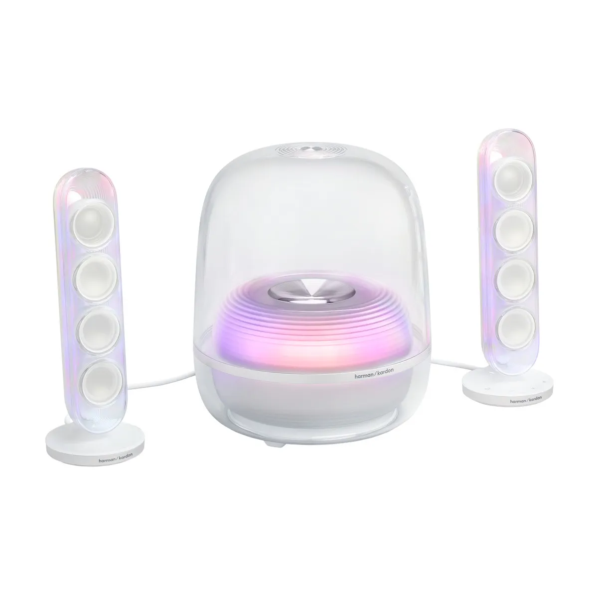 CES 2026 Harman Kardon Soundsticks 5 Wi Fi 2 Soundsticks 5 et Aura Studio 5 : le pari Wi-Fi de Harman Kardon au CES 2026