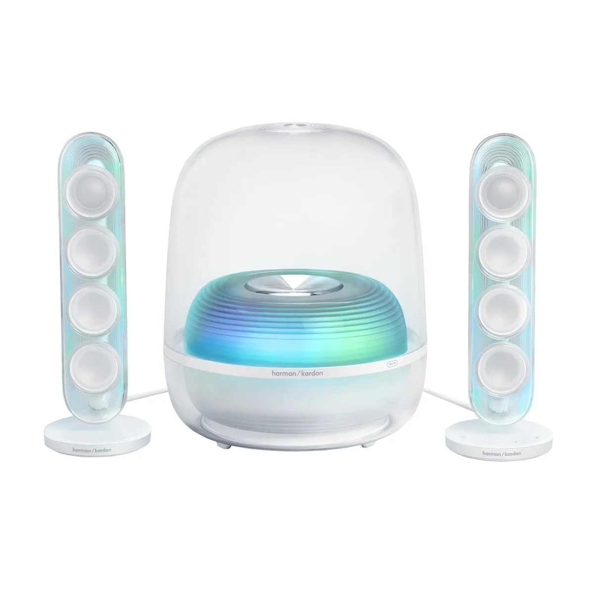 CES 2026 Harman Kardon Soundsticks 5 Wi Fi 4 Soundsticks 5 et Aura Studio 5 : le pari Wi-Fi de Harman Kardon au CES 2026