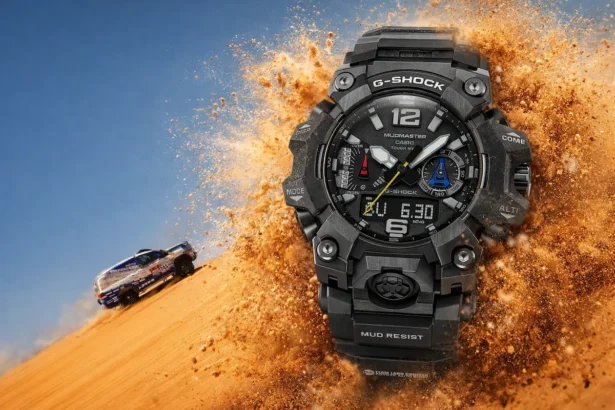 G-SHOCK MUDMASTER GWG-B1000TLC x Team Land Cruiser, façonnée par le sable et la nuit