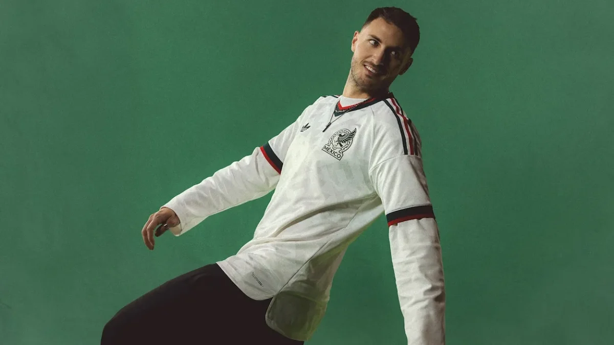 Mexique Maillot exterieur x adidas Coupe du monde 2026 FIFA 1 Le maillot extérieur du Mexique pour le Mondial 2026 revisite des racines préhispaniques du pays