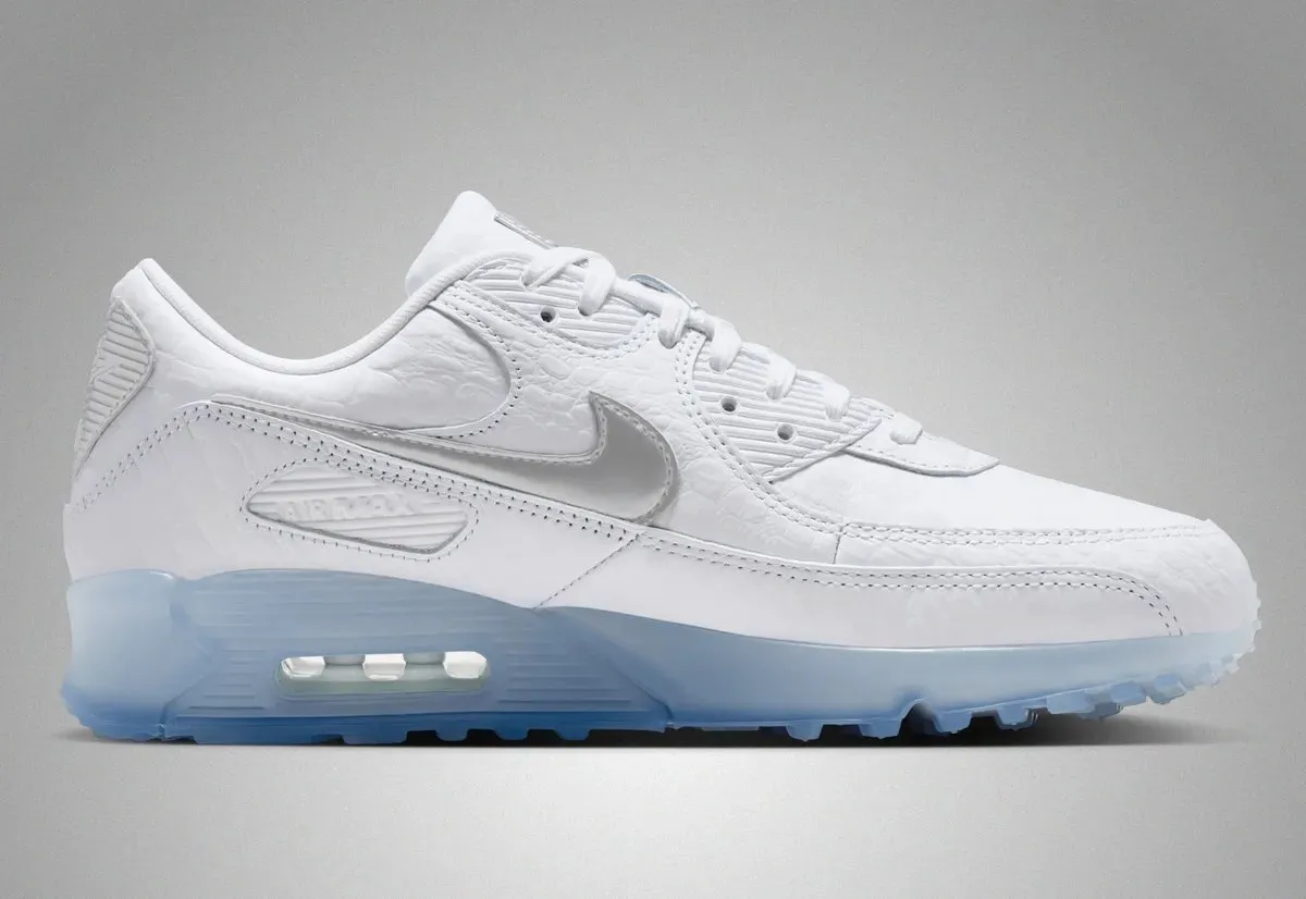 La Nike Air Max 90 « White Croc », l'insolence du chrome au service d'une icône de 1990
