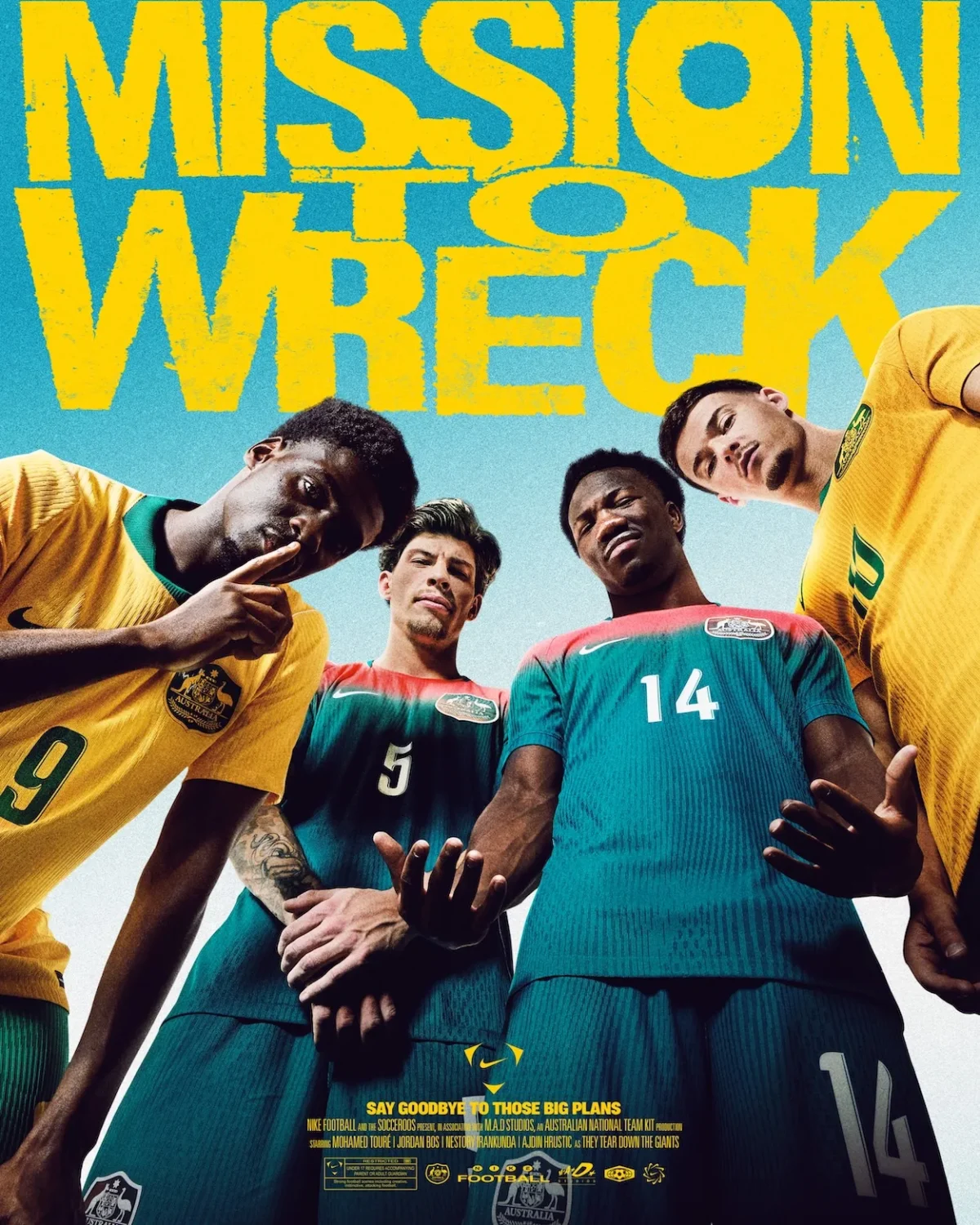 Nike Football Tenues de lequipe dAustralie Mondial 2026 1 Pour la Coupe du monde 2026, Nike habille l'équipe d'Australie avec des maillots qui mêlent nostalgie et provocation