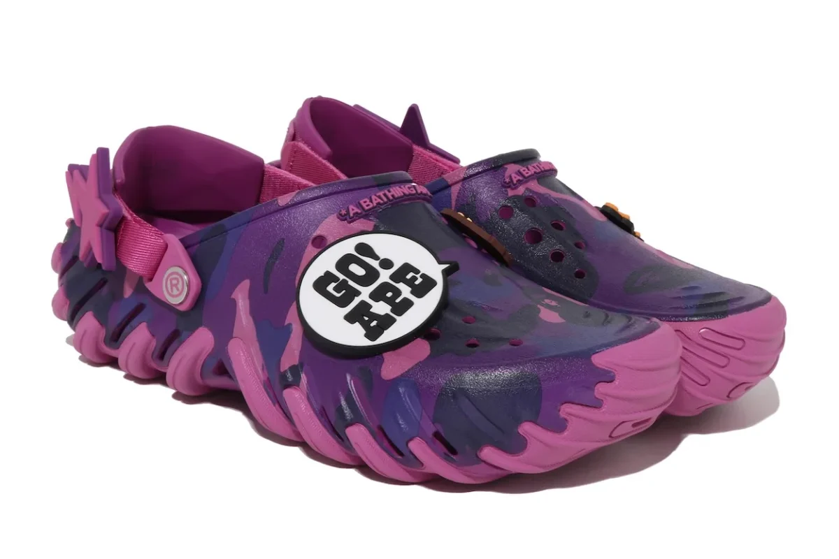 BAPE et Crocs lancent une nouvelle collection de sabots Echo RO Clog pour le printemps 2026