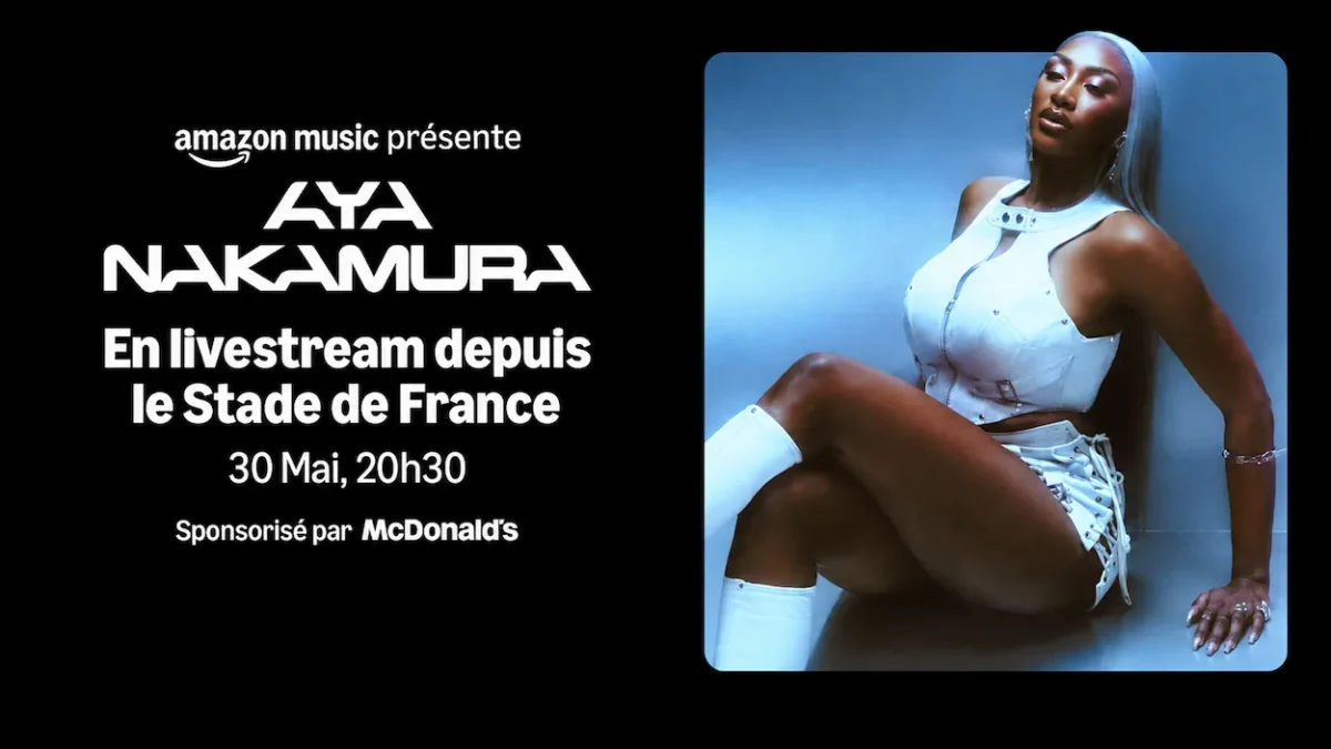 Le concert événement d'Aya Nakamura au Stade de France sera retransmis en direct sur Amazon Music