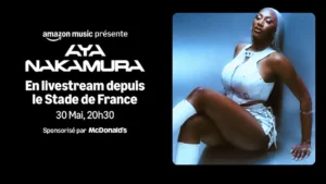 Le concert événement d'Aya Nakamura au Stade de France sera retransmis en direct sur Amazon Music