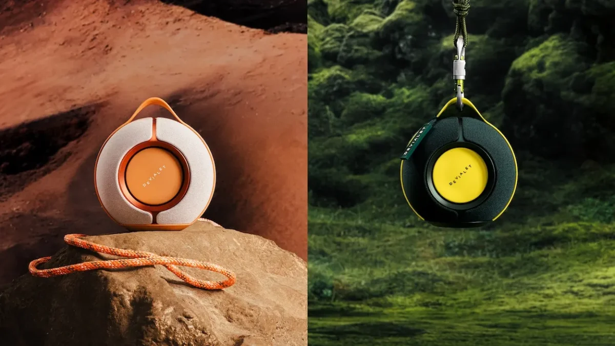 La Devialet Mania réinvente l’enceinte nomade dans une vision techwear du luxe