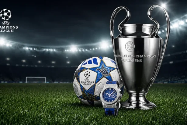 La Hublot Classic Fusion Chronograph UEFA Champions League Titanium célèbre vingt ans d'histoire entre football et haute horlogerie
