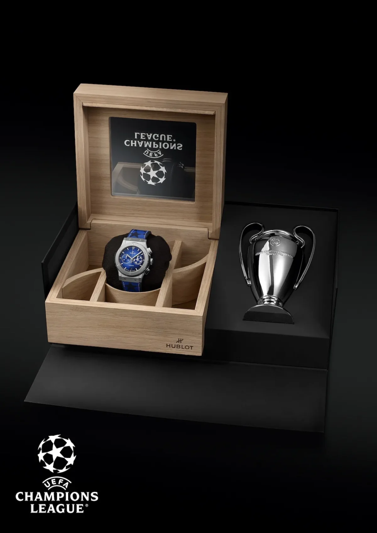 La Hublot Classic Fusion Chronograph UEFA Champions League Titanium célèbre vingt ans d'histoire entre football et haute horlogerie