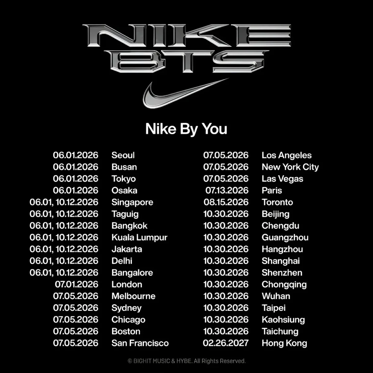 Quand Nike by You transforme le BTS World Tour « ARIRANG » en expérience de création collective