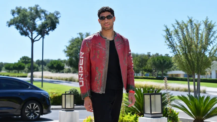 L'échappée belle d'Achraf Hakimi en cuir Under Armour x 424