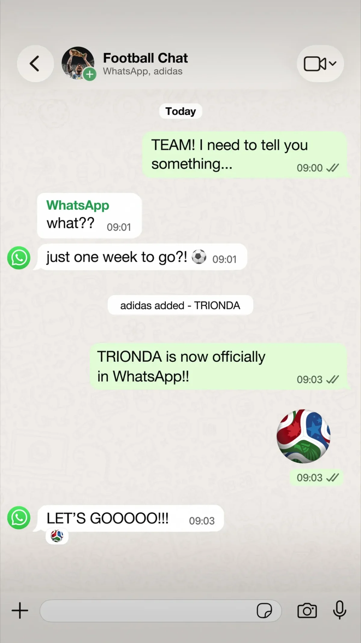 Quand adidas transforme l'emoji ballon de WhatsApp en outil de conquête planétaire pour la Coupe du monde 2026