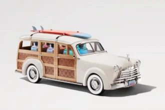 Louis Vuitton et Alex Israel signent le road trip de collection ultime, les colognes Woody Wagon