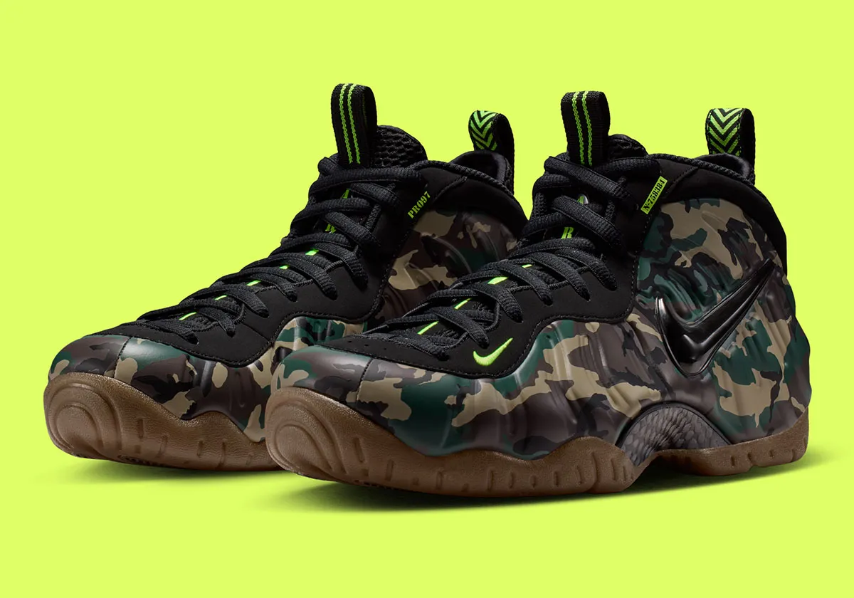 Nike Air Foamposite Pro Green Camo 1 Nike Air Foamposite Pro « Green Camo » : le retour d'un camouflage qui n'a jamais pris une ride