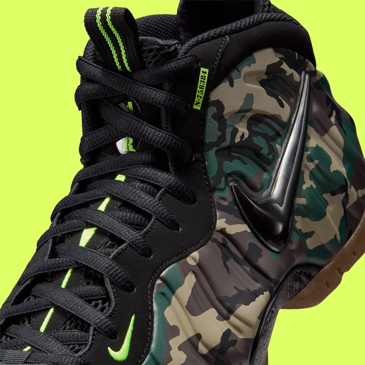 Nike Air Foamposite Pro Green Camo 7 Nike Air Foamposite Pro « Green Camo » : le retour d'un camouflage qui n'a jamais pris une ride