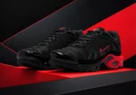 Nike Air Max Plus « Black/Bright Crimson », le retour du « Bred » en clair-obscur