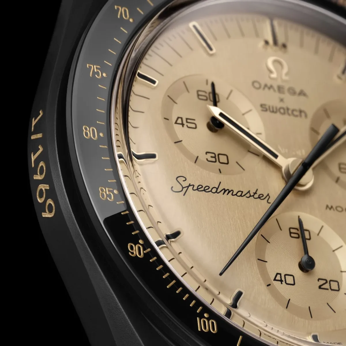 Swatch x OMEGA MoonSwatch MISSION TO THE MOON 1969 3 MoonSwatch MISSION TO THE MOON 1969, l’or d’Apollo 11 remis en orbite