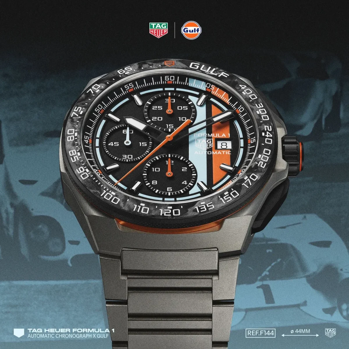 TAG Heuer Formula 1 Automatic Chronograph x Gulf 1 TAG Heuer Formula 1 Automatic Chronograph x Gulf, la légende Gulf change de trajectoire