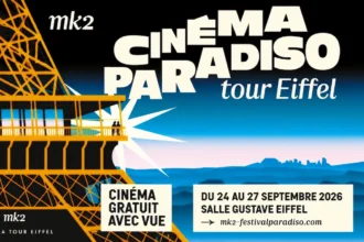 Cinéma Paradiso 2026 transforme la tour Eiffel en salle obscure, à 57 mètres au-dessus de Paris