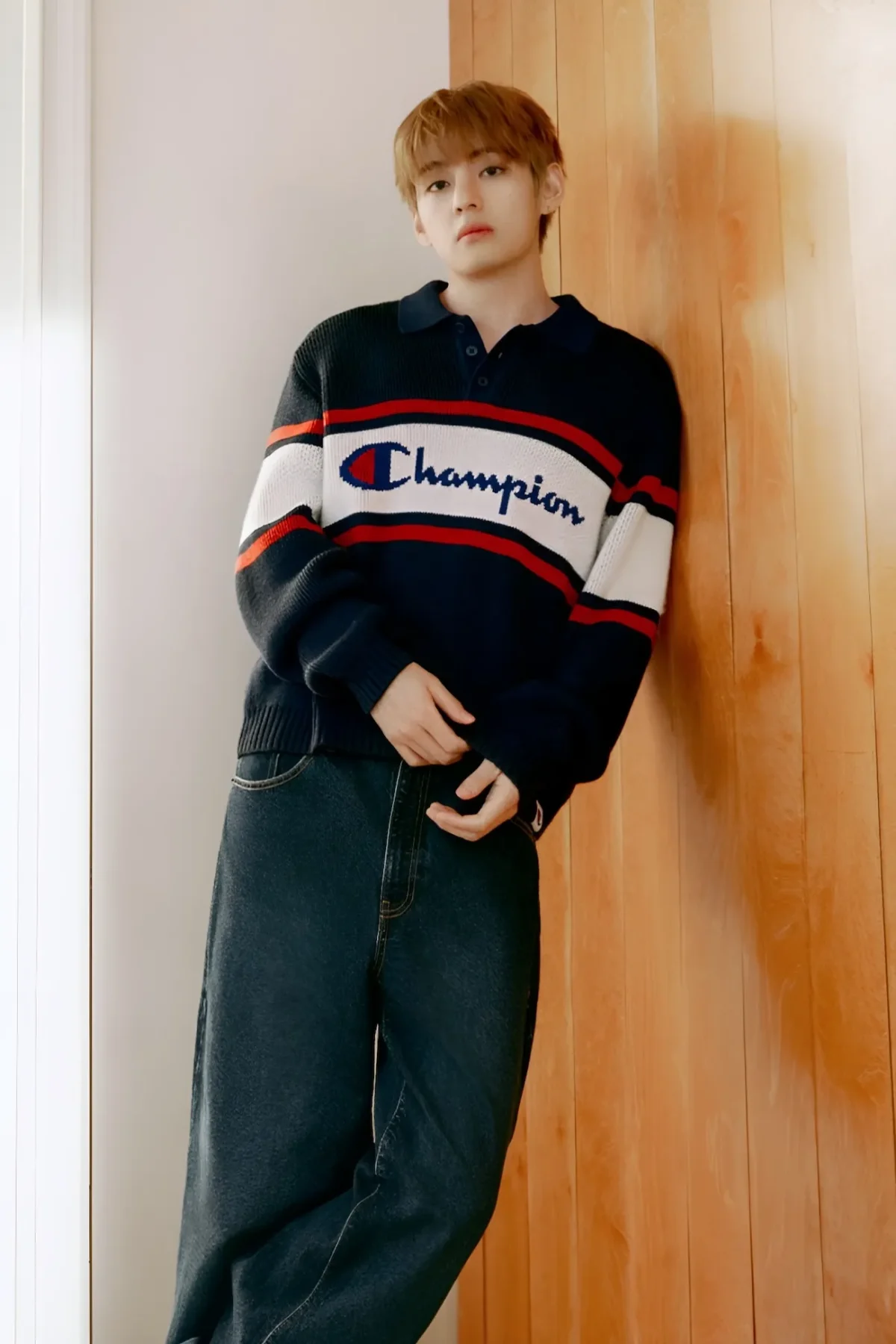 Champion habille V de BTS pour sa campagne « True Champion »