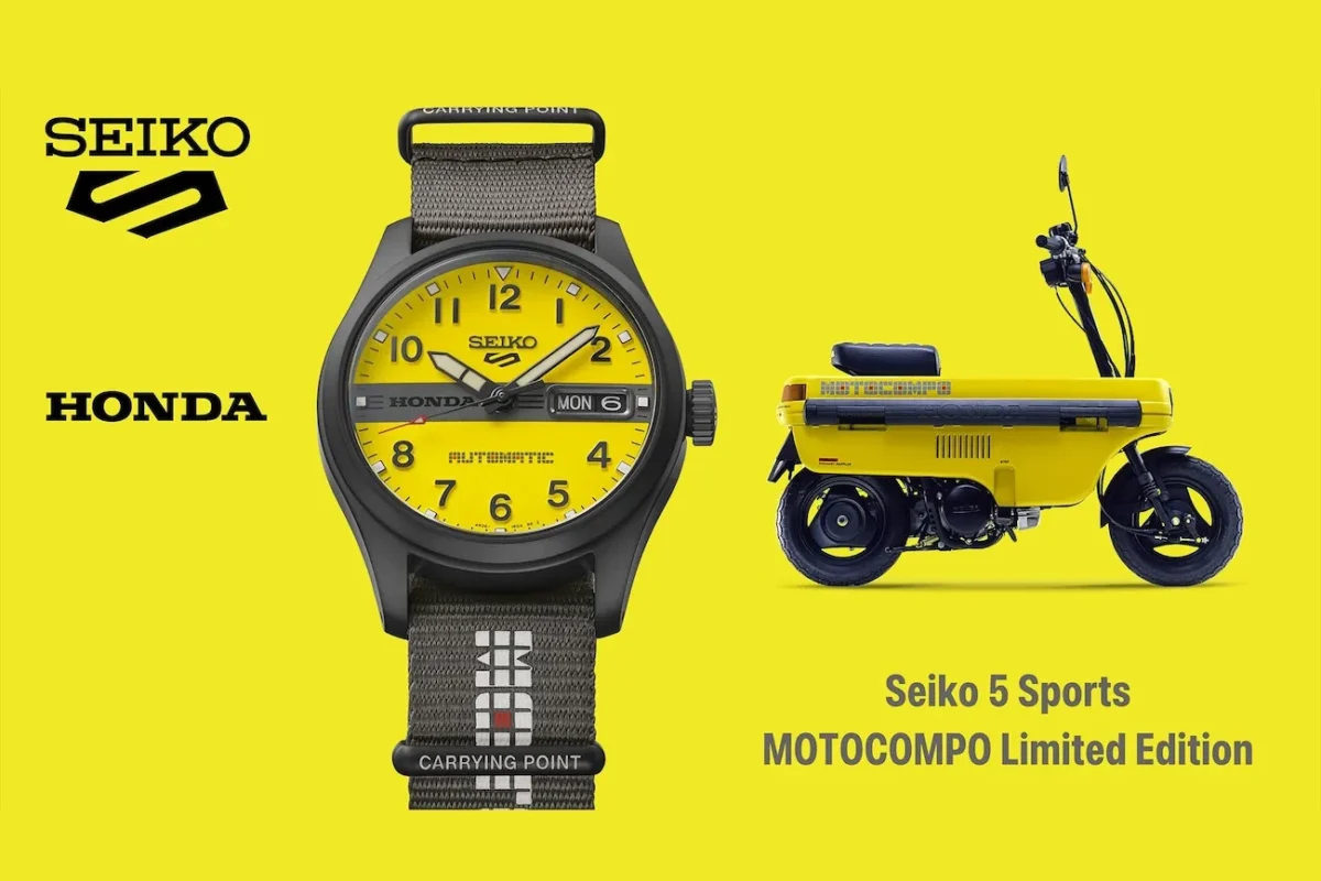 Honda x Seiko 5 Sports MOTOCOMPO Limited Edition 0 Honda célèbre 45 ans de Motocompo avec la Seiko 5 Sports MOTOCOMPO