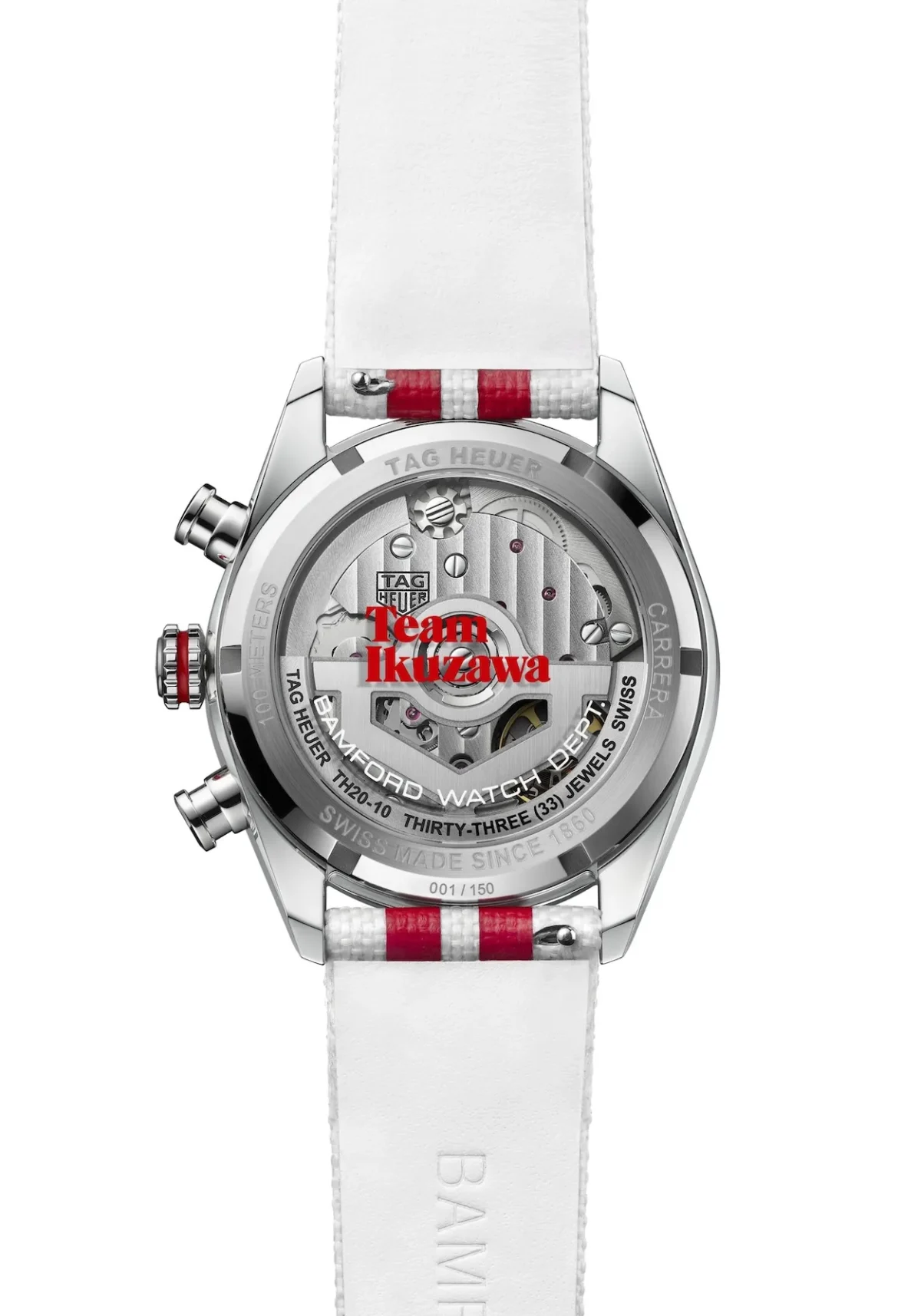 La TAG Heuer Carrera Chronograph x Team Ikuzawa ravive le rouge et blanc du sport automobile japonais