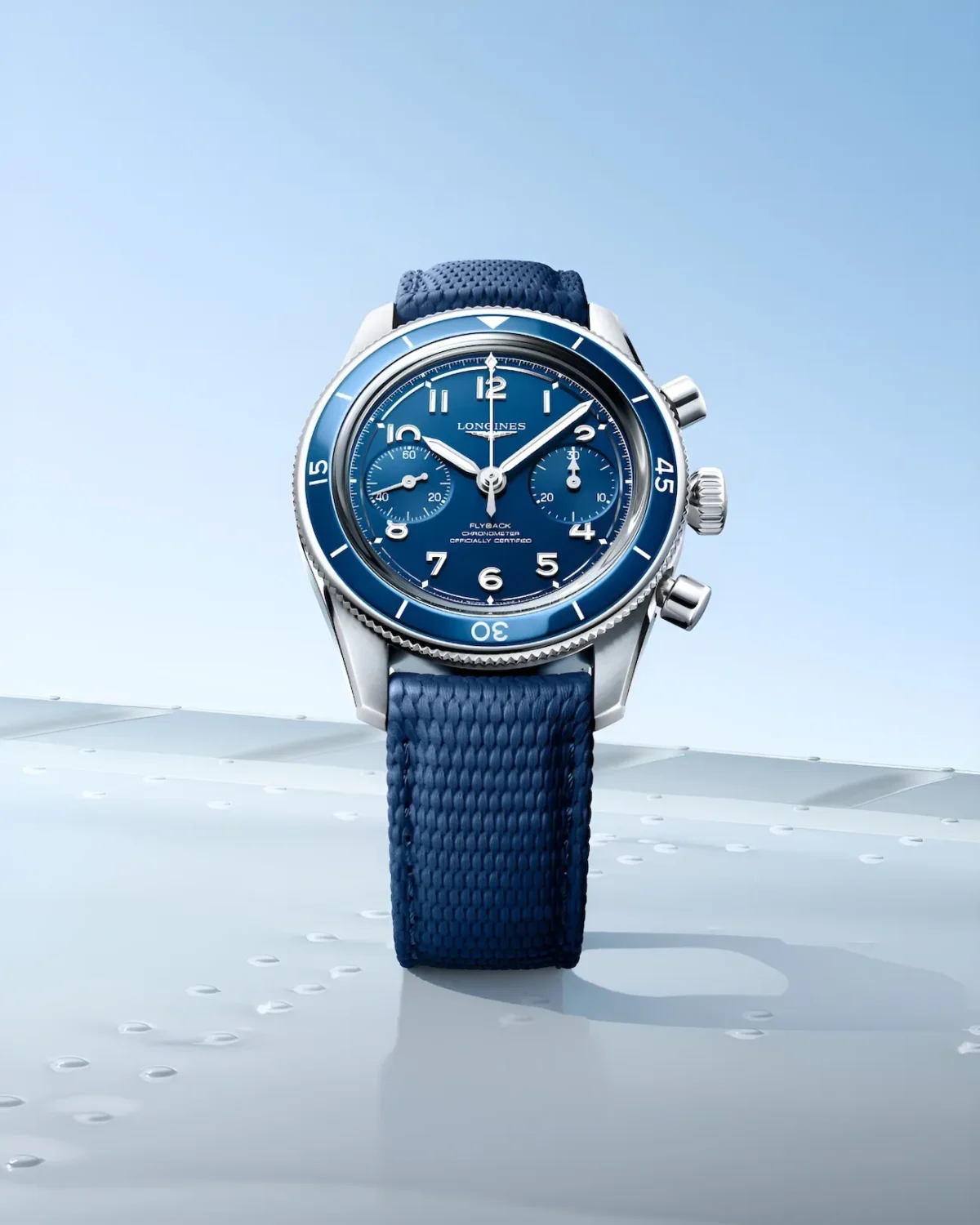 Longines Spirit Pilot Spirit Pilot Flyback 2026 1 Longines habille sa Spirit Pilot d'un bleu qu'elle n'avait encore jamais osé