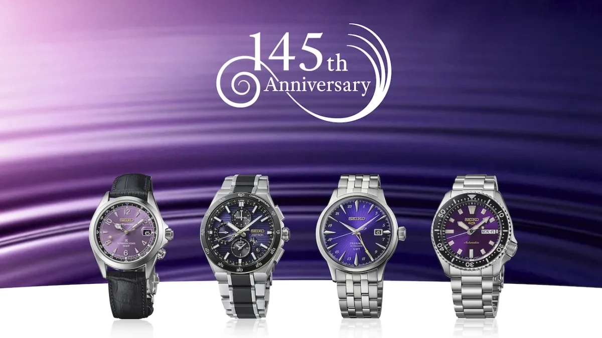 Seiko Editions limitees violet Edo 0 Pour ses 145 ans, Seiko fait du violet Edo le fil rouge de son histoire
