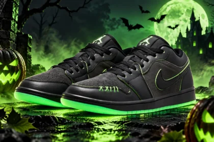 L’Air Jordan 1 Low « Halloween » sort ses griffes vert fluo pour la nuit des citrouilles