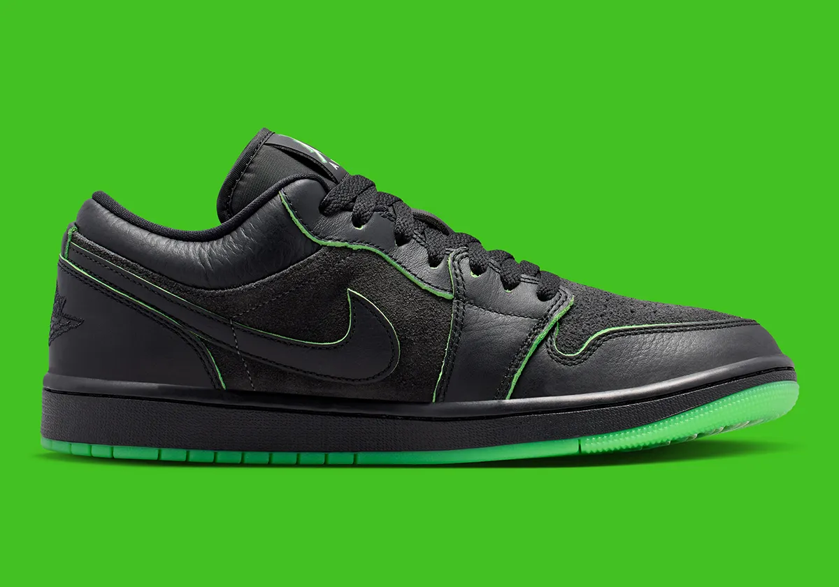 L’Air Jordan 1 Low « Halloween » sort ses griffes vert fluo pour la nuit des citrouilles